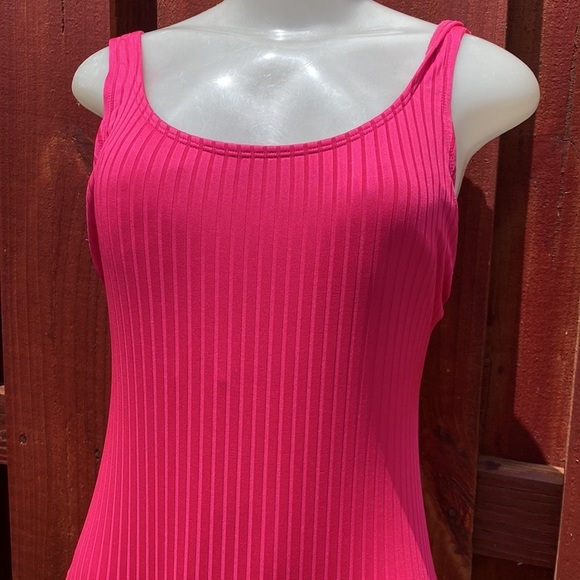 Decree Women's Ribbed cheeky One Piece Swimsuit Pink Size L - Picture 5 of 11